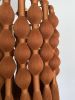 Boho Beaded Chandelier – Knotted Cord Orb Pendant Lamp, Warm Terracotta Boho Ceiling Light | Macrame Wall Hanging in Wall Hangings by RavaTapestryArt