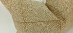 mustard block print pillow, yellow printed pillow | Pillows by Velvet Fringe