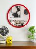 Painted Round Mirror | Decorative Objects by Dot & Rose. Item composed of oak wood and glass