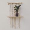 Macrame 12" Shelf Wall Hanging | Macrame Wall Hanging in Wall Hangings by Rosie the Wanderer. Item made of wood with fiber