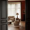 Sphere Round Sofa Table Travertino Bianco | Work by District Loom