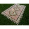 Vintage Anatolian Oushak Kars Handwoven Ushak Area Rug | Rugs by Vintage Pillows Store. Item composed of cotton & fiber