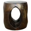 Haussmann® Wood Oval Windows Coffee Table 20 inch DIA x 20 | Tables by Haussmann®