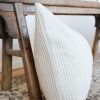 Off-White Cotton Cable Matelassé Pillow 20x36 | Pillows by Vantage Design