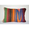 14" X 20" Vintage Turkish Lumbar Pillow | Cushion in Pillows by Vintage Pillows Store. Item made of wool