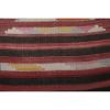 Hand-Woven Pink, Orange, Black and Yellow Color Turkish | Runner Rug in Rugs by Vintage P. Item made of fabric