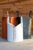 12in Leather Basket | Storage Basket in Storage by Harrow and Sickle Leather Design