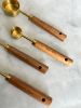 Set of 8 Acacia Wood & Gold Measuring Cups and Spoons | Cooking Utensil in Utensils by Busa Designs