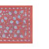Silk Suzani Throw With Pomegranate Design, Fresh Salmon Suza | Tablecloth in Linens & Bedding by Vintage Pillows Store