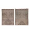 Distressed Low Pile Rug Turkish Yastik Small Rug - a Pair | Area Rug in Rugs by Vintage Pillows Store. Item composed of cotton and fiber