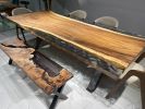 Clear Epoxy Table | Communal Table in Tables by Tinella Collection. Item made of walnut & metal compatible with boho and contemporary style