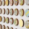 Two Hundred and Fifty Six London Map Dots Collage With Gold Leaf | Paintings by Amelia Coward