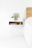 Floating White Nightstand / Bedside Table | Tables by Manuel Barrera Habitables. Item made of oak wood