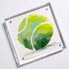 Original Tennis Ball Painting Acrylic Block | Mixed Media in Paintings by carrie song
