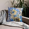 Iris Lake – Floral Art Pillow | Work by Eman's Gallery