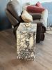 Handmade Calacatta Viola Marble Nightstand: Natural Stone Side Table | Tables by AEGEAN MARBLE ARTISAN ATELIER
