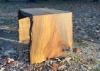 Sinker Cypress waterfall Ottoman table | Side Table in Tables by Pelican State Woodworks