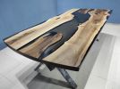 Custom Order Smoke Epoxy Dining Table, Walnut Resin Table | Tables by LuxuryEpoxyFurniture. Item made of wood with synthetic