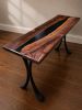 Black Walnut & Black Epoxy River Console Table | Tables by Pelican State Woodworks