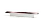 Viva Magenta Cove Pull With Polished Nickel Finish | Hardware by Windborne Studios. Item made of metal & glass