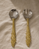 Glyph Serving Spoon and Fork Set | Serving Utensil in Utensils by Raíz Studio