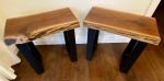 Custom Made Black Walnut Live Edge Side/End Table | Side Table in Tables by Good Wood Brothers. Item composed of walnut and metal