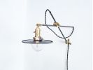 Plug in Kitchen Shelves Scissor Sconce - Adjustable Wall | Sconces by Retro Steam Works. Item composed of brass in industrial style