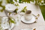 Classic white Leaf plates | Dinnerware by Laima Ceramics. Item made of stoneware