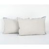 Blue Silk Ikat Velvet Pillow, Pair Handloomed Lamb Design Lu | Cushion in Pillows by Vintage Pillows Store