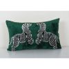 Velvet Ikat Zebra Cushion Cover, Silk Ikat Velvet Pillow Cas | Pillows by Vintage Pillows Store