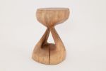 Walnut Solid Wood Sculptural Side Table, Original Contemporary Design | Tables by Logniture