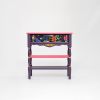 Narrow Tropical Birds Console Table, Handcrafted Solid Wood Entryway Table, Artisan Painted Accent Furniture | Tables by Birds and Gardens Inc. Item composed of maple wood