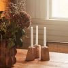 Pyramid Candle Holders Red | Work by District Loom