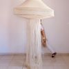 Loubna Macrame Lamp - Beige | Pendants by Hamimi