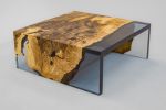Waterfall Custom Epoxy Coffee Table - Epoxy Side Table | Tables by TigerWoodAtelier. Item composed of wood compatible with minimalism and contemporary style