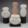 Juliette Pierced Tabletop Sculpture, Femme Collection - Blus | Sculptures by Lynne Meade. Item made of ceramic