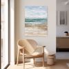 Earthbound Waves II Art Print - Layered Coastal Landscape | Prints in Paintings by Lara Eckerman Art