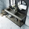 Rectangular Double Sink | Water Fixtures by Blend Concrete Studio