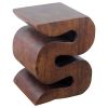 Haussmann® Wood BIG Wave Verve Accent Snake Table 12x14x18 | End Table in Tables by Haussmann®