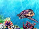 Sea Turtle - Ocean Wildlife | Prints by Brazen Edwards Artist. Item composed of canvas and paper