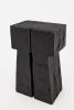 Sculptural Charred Wood Side Table in Solid Wood | Tables by Logniture