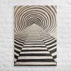 Tunnel of Illusion - Original Ink Painting - Geometric Op Art | Mixed Media in Paintings by Eman's Gallery