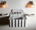 Handcrafted Carrara Marble Fluted Vessel Sink: Timeless Elegance and Radiance for Your Bathroom | Water Fixtures by AYMARBLEDESIGN LLC