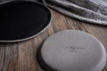 BLACK on GREY , Handmade handcrafted anthracite stoneware | Plate in Dinnerware by Laima Ceramics. Item composed of stoneware in minimalism or contemporary style