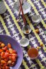 Vairao, Aubergine | Fabric in Linens & Bedding by Philomela Textiles & Wallpaper. Item made of canvas