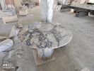 Calacatta Viola Marble Dining Table - Custom Order | Tables by AEGEAN MARBLE ARTISAN ATELIER