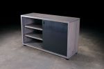Grey Wash Oak Console | Media Console in Storage by Urban Lumber Co.. Item composed of oak wood & steel