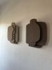 Minimalist Plaster Wall Sculpture Diptych (Set of 2): Modern Sand & Brown Art | Wall Hangings by Vaiva Art Atelier
