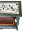 Hand-Painted Whimsical Botanical Console Table, Forest Mushroom Design | Tables by Birds and Gardens Inc. Item made of maple wood compatible with mid century modern and country & farmhouse style
