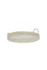 Handmade White Round Serving Tray Basket with Handles | Serveware by Amara